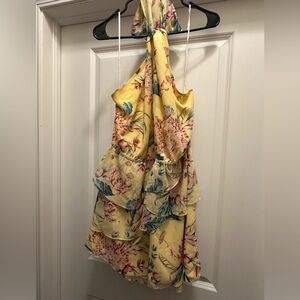 Floral backless dress